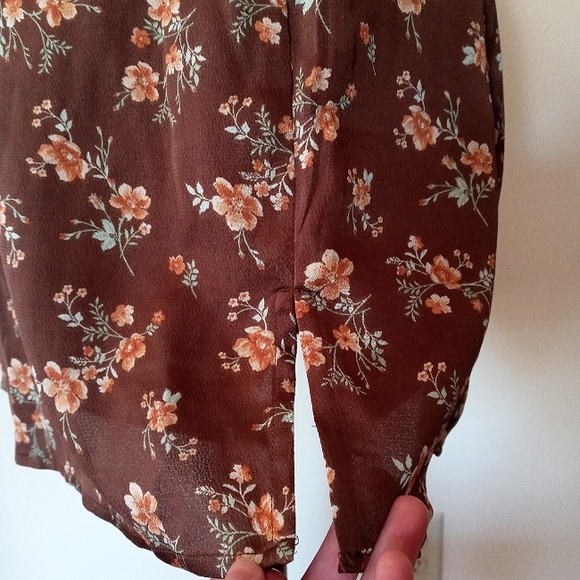 Brown Floral Dress - Picture 3 of 4